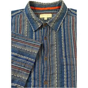 Vintage 1990s Territory Ahead 100% Cotton Striped Shirt Men XXLT Single Stitch